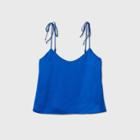 Women's Tie Strap Satin Cami - Wild Fable Royal Blue
