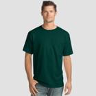 Hanes Men's 4pk Short Sleeve Comfort Wash T-shirt - Forest (green)