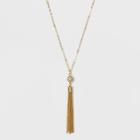 Fireball And Tassel Long Necklace - A New Day Gold