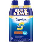 Coppertone Sport Sunscreen Spray - Spf 50 - 11oz - Twin Pack