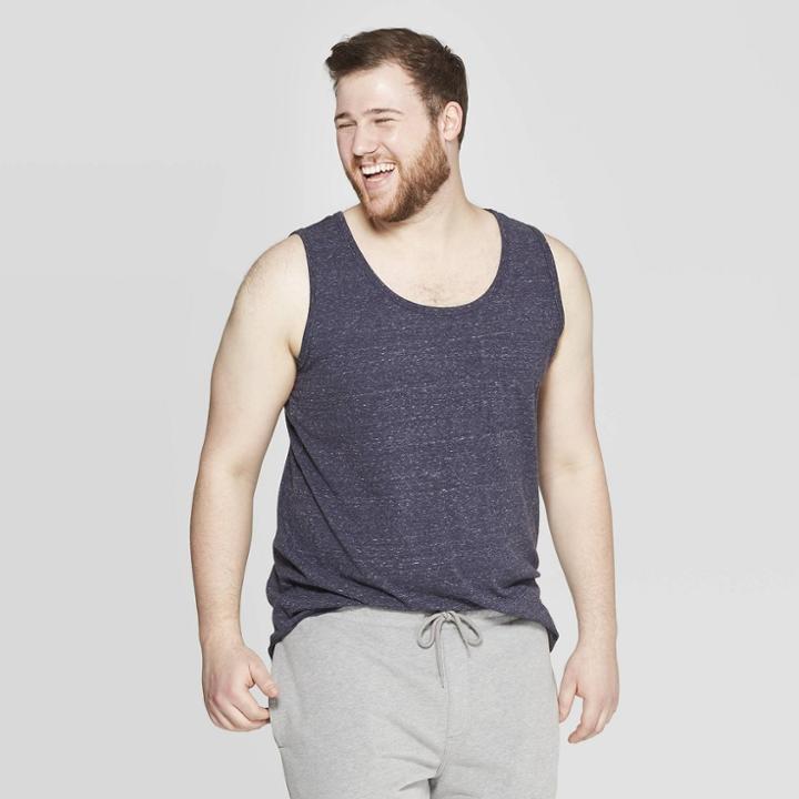 Men's Tall Scoop Neck Tank Top - Goodfellow & Co Federal Blue