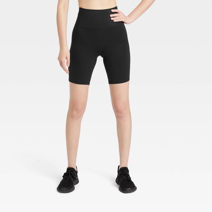 Women's Brushed Sculpt Bike Shorts - All In Motion Black