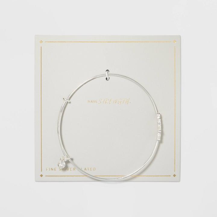 Target Silver Plated Strength Bracelet -