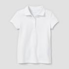Girls' Stain Release Uniform Polo Shirt - Cat & Jack White