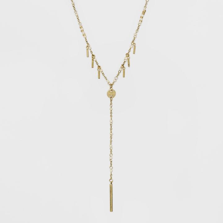 Target Beaded Y Necklace - Universal Thread Gold