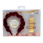 Scunci Rouched Headband & Bobby Pin Gift Set - Bordeaux