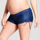 Maternity Side Tie Swim Shorts - Isabel Maternity By Ingrid & Isabel Navy S, Women's, Blue