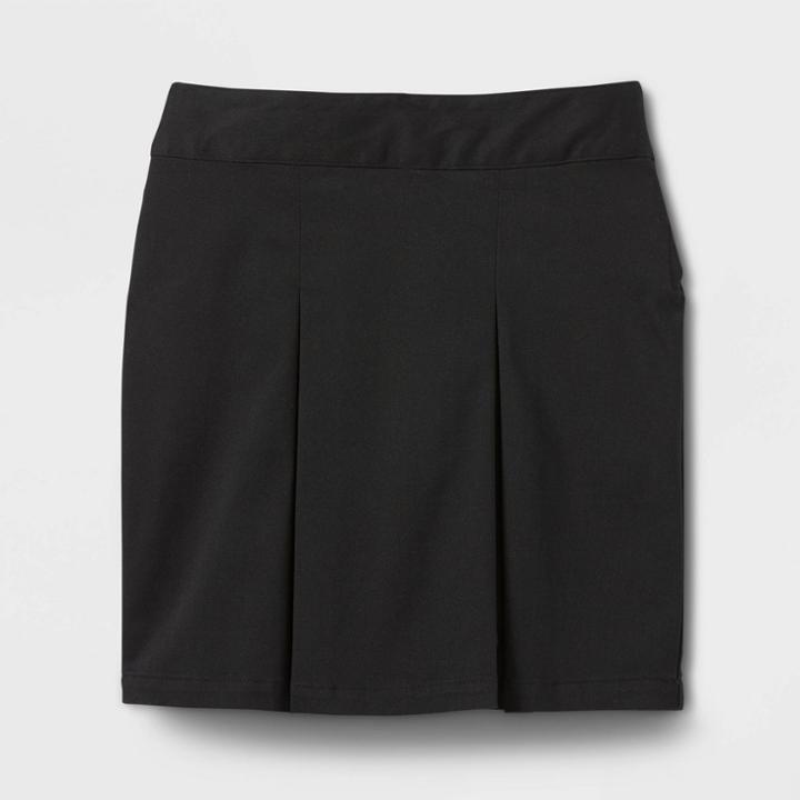 Girls' Pleated Twill Uniform Skorts - Cat & Jack Black