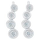 Target Diamond Accent Round White Fashion Journey Earrings In Sterling Silver (i-j,i2-i3), Girl's