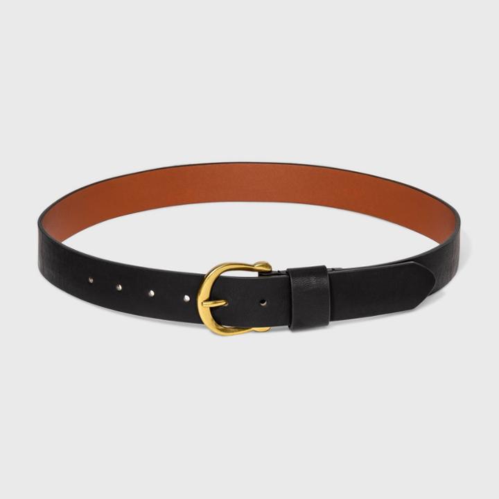 Women's Solid Horseshoe Belt - Universal Thread Black
