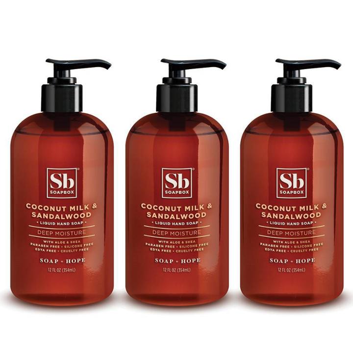 Soapbox Coconut Milk & Sandalwood Deep Moisture Liquid Hand Soap