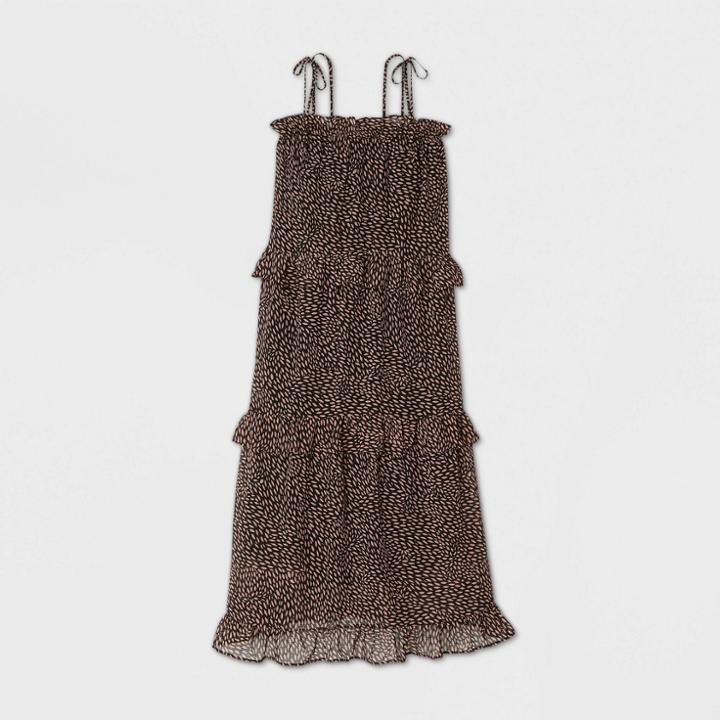 Women's Printed Sleeveless Dress - Who What Wear Black