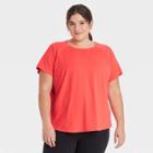 Women's Plus Size Essential Crewneck Short Sleeve T-shirt - All In Motion Coral