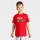 Kids' Holiday 'feliz Navidad' Matching Family Pajama T-shirt - Wondershop Red