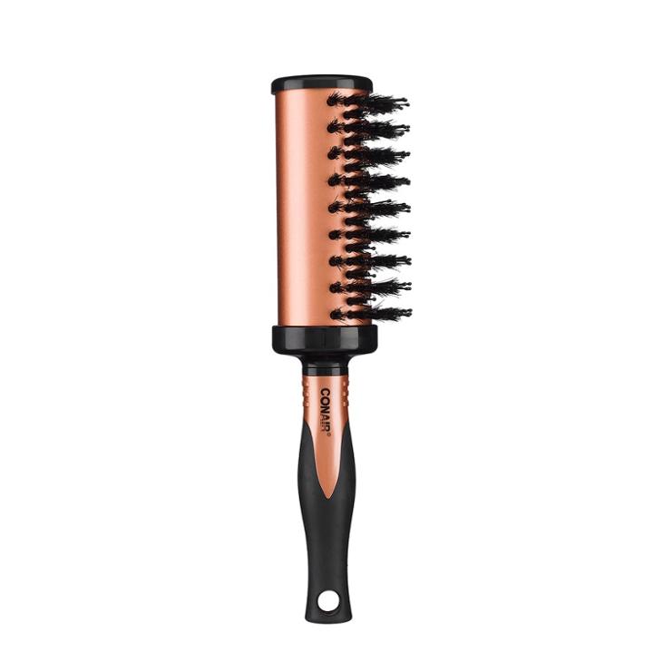Conair Quick Blow-dry Pro Vented Porcupine Half Round Brush, Black