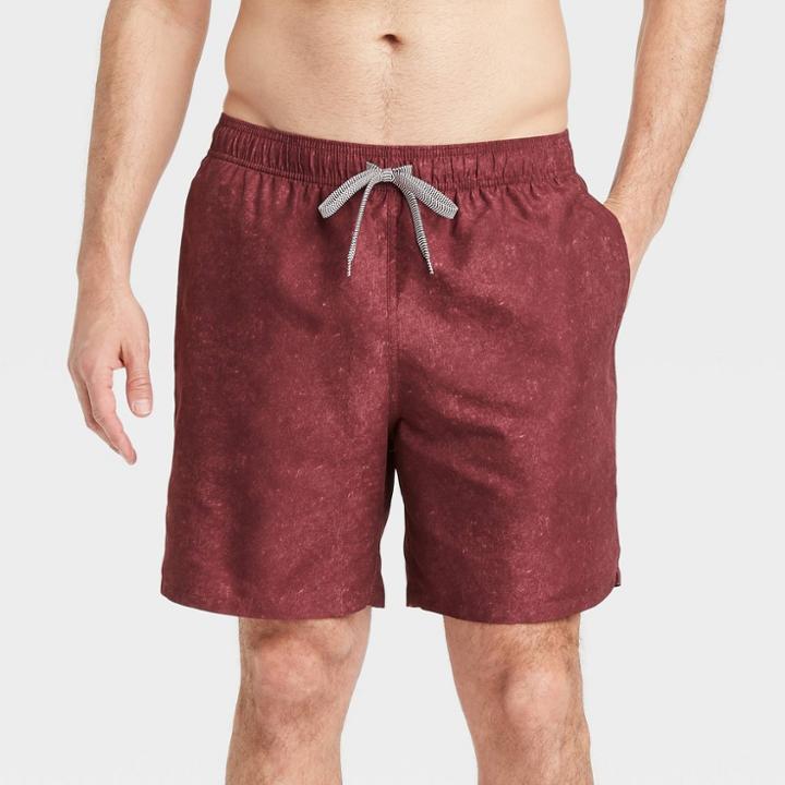 Men's 7 Swim Trunks - Goodfellow & Co Burgundy