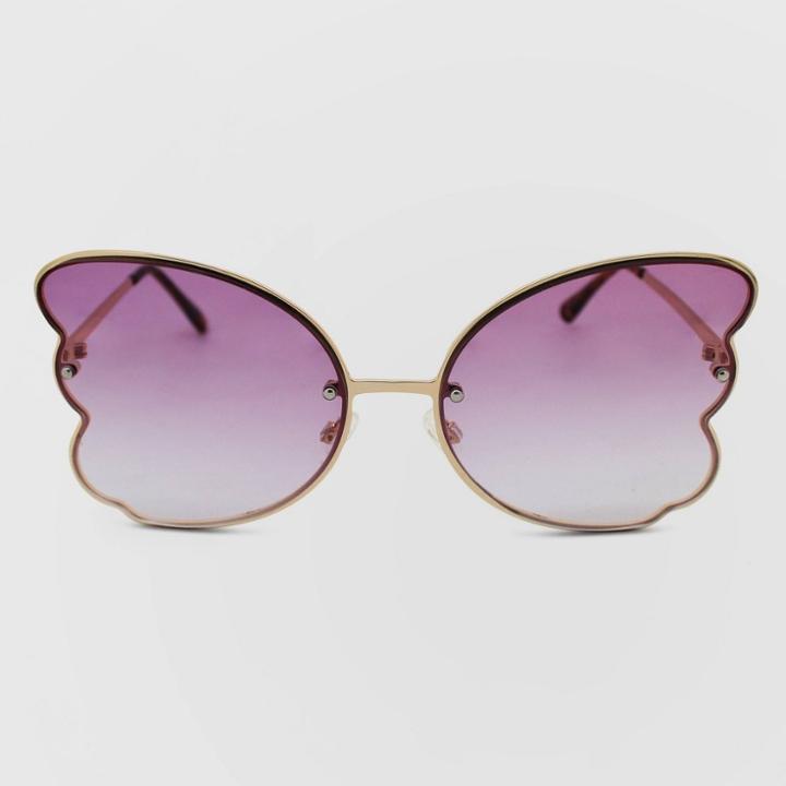 Women's Metal Butterfly Sunglasses - Wild Fable Gold