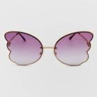 Women's Metal Butterfly Sunglasses - Wild Fable Gold