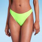 Women's Scoop Front Ultra High Leg Cheeky Bikini Bottom - Wild Fable Neon Green Xxs