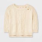 Baby Cable Pullover Sweater - Cat & Jack Oatmeal Newborn, One Color