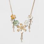 Flowers And Glitzy Bars Short Necklace - A New Day,