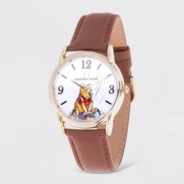Men's Disney Winnie The Pooh Cardiff Leather Strap Watch - Brown