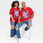 No Brand Latino Heritage Month Adult Gender Inclusive Plus Size Mas Amor Short Sleeve Round Neck T-shirt - Red