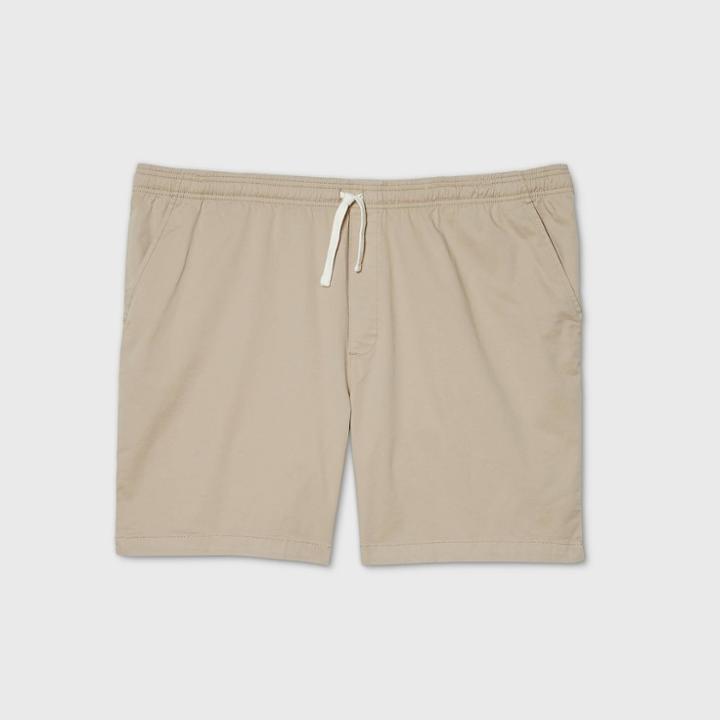 Men's Big & Tall 8 Pull-on Shorts - Goodfellow & Co Taupe