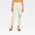 Women's High-rise Boyfriend Jeans - Universal Thread White