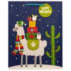 Large Llama Christmas Gift Bag Navy (blue) - Wondershop