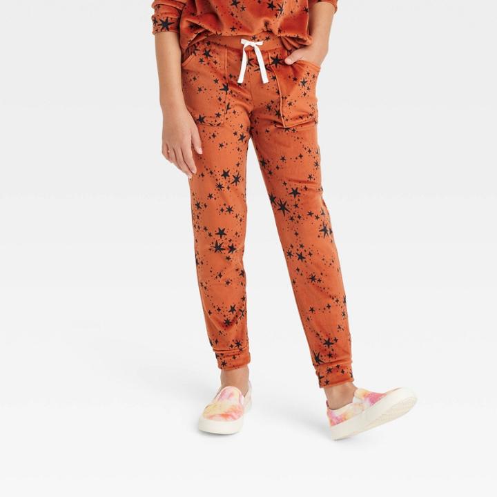 Girls' Micro Fleece Jogger Pants - Cat & Jack Brown
