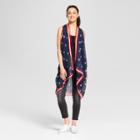 Women's Americana Stars And Stripes Printed Kimono - Mossimo Supply Co. Red/navy (blue)