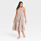 Women's Striped Sleeveless Tiered Skinny Dress - Universal Thread