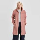 Women's Long Sleeve Textured Open Front Cardigan - A New Day Blush