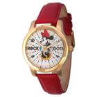 Women's Disney Minnie Mouse Gold Alloy Watch - Red,