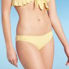 Juniors' Ribbed Cheeky Bikini Bottom - Xhilaration Yellow