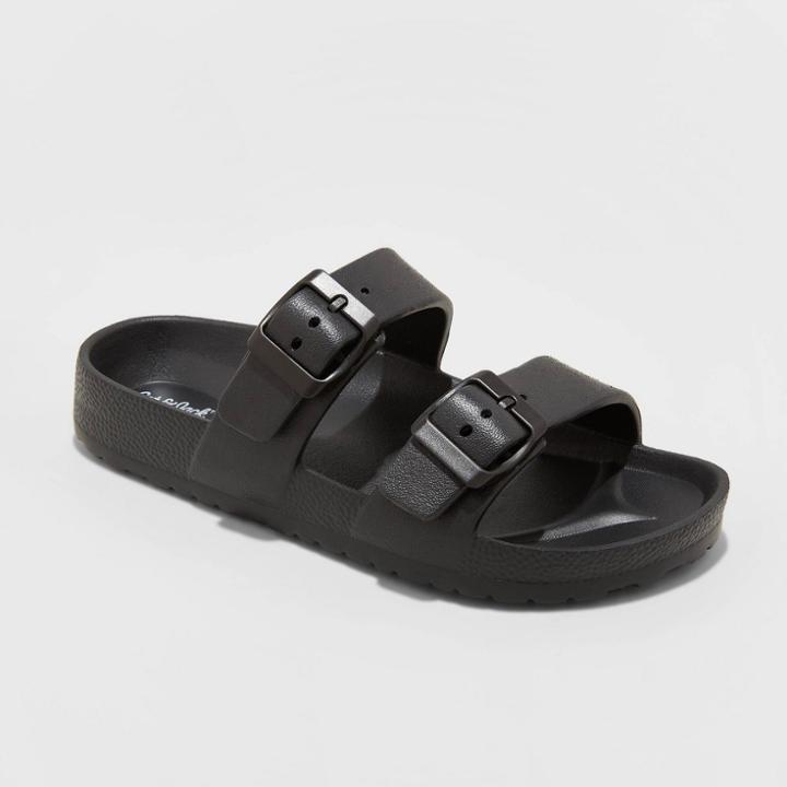 Girls' Noa Eva Footbed Sandals - Cat & Jack Black