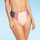 Juniors' Colorblock High Leg High Waist Bikini Bottom - Xhilaration