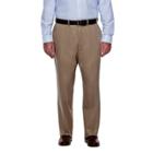 Haggar H26 - Men's Big & Tall No Iron Classic Fit Pants Dark Taupe