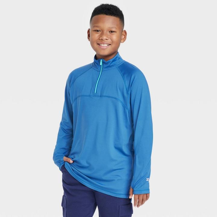 Boys' Soft Gym 1/4 Zip Sweatshirt - All In Motion Blue