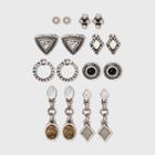 Delicate And Geometric Semi-precious Mix Earring Set 8pc - Universal Thread