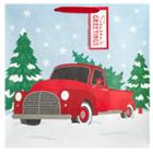 Santa Truck Square Christmas Gift Bag Blue - Wondershop