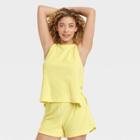 Women's Terry Tank Top - A New Day Yellow