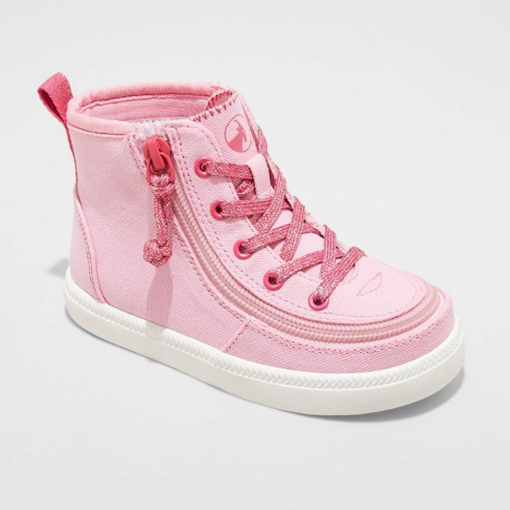Toddler Billy Footwear Zipper High Top Apparel Sneakers - Pink