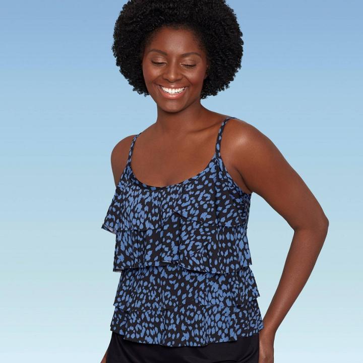 Women's Slimming Control Tiered Tankini Top - Dreamsuit By Miracle Brands