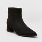 Women's Delilah Heeled Ankle Boots - A New Day Black
