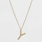 Sugarfix By Baublebar Initial Y Pendant Necklace - Gold