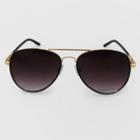 Women's Aviator Metal Silhouette Sunglasses - Wild Fable Black, Women's, Size: Small, Black/grey