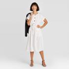 Women's Short Sleeve Utility Dress - A New Day Cream Xs, Women's, Ivory