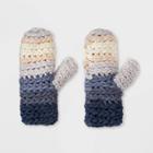 Women's Striped Mittens And Gloves - Universal Thread One Size, Women's, Blue